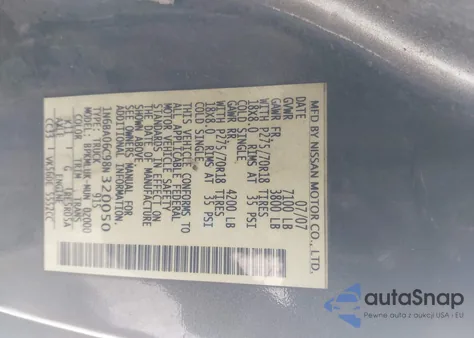 2008 Nissan Titan Pro-4X z USA, uszkodzony, nr VIN 1N6BA06C98N320050